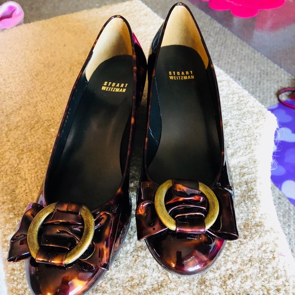 ⭐️2X HP⭐️Stuart Weitzman Semi Wedge Tortoise Shell - Picture 2 of 8